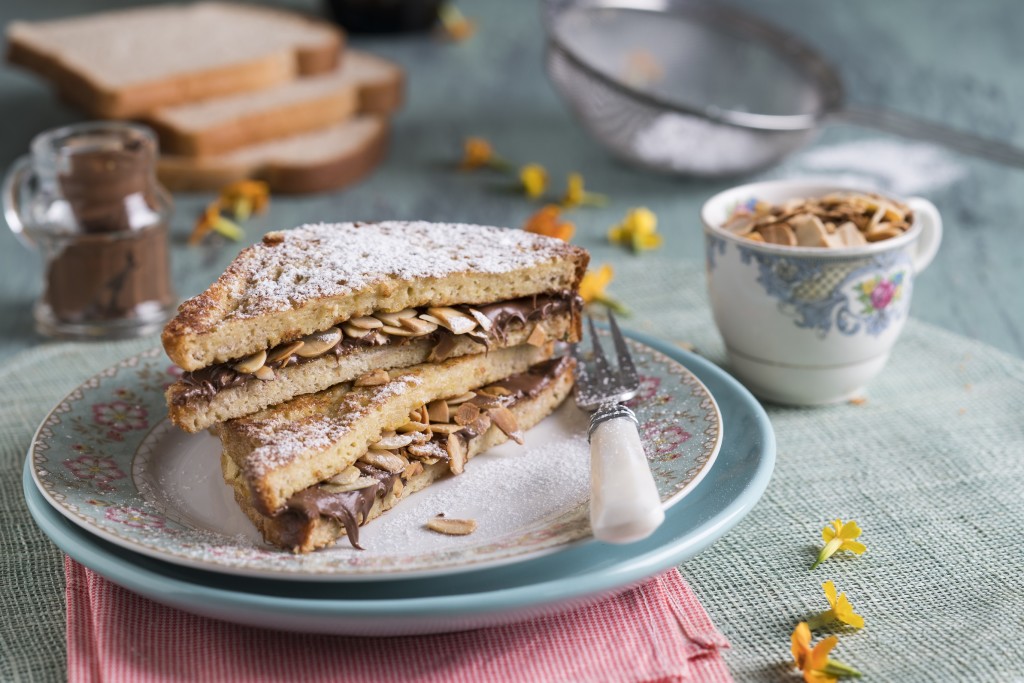 Chocolate and Almond French Toast Sandwiches